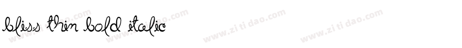 Bliss Thin Bold Italic字体转换